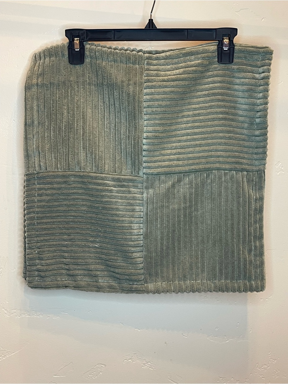 New set of 2 - 16 x 16 pillow covers sage green super soft corduroy